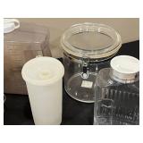 Assorted Plastic and Glass Storage Containers