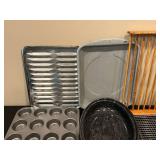 Assorted Kitchenware Lot - Baking Sheets, Utensils, and More