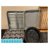 Assorted Kitchenware Lot - Baking Sheets, Utensils, and More