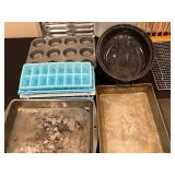 Assorted Kitchenware Lot - Baking Sheets, Utensils, and More