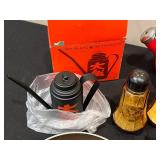Assorted Kitchen Items Lot with Utensils, Teapot, and Pan