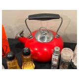 Assorted Kitchen Items Lot with Utensils, Teapot, and Pan