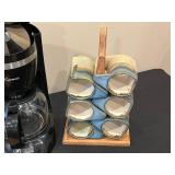 Lot of Kitchen Appliances & Ceramic Spice Rack