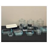 Lot of Glass Storage Containers and Jars