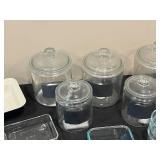 Lot of Glass Storage Containers and Jars