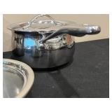 Lot of All-Clad, Pampered Chef, and Kirkland Signature Cookware