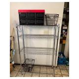 Metal Wire Storage Baskets with InstaCrate and Metal Shelving Unit