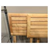 Lot of 3 Metal Wire Shelving Unit & Wooden Folding Tables