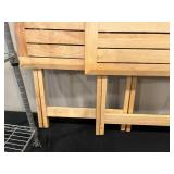 Lot of 3 Metal Wire Shelving Unit & Wooden Folding Tables
