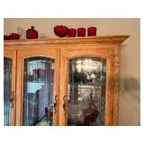 Wooden China Cabinet with Glass Doors and Shelves *Contents NOT Included*