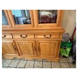 Wooden China Cabinet with Glass Doors and Shelves *Contents NOT Included*