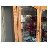Wooden China Cabinet with Glass Doors and Shelves *Contents NOT Included*