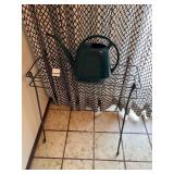 Black Metal Plant Stand with Watering Can