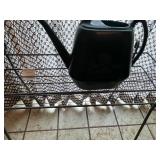 Black Metal Plant Stand with Watering Can