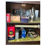 Mixed Lot of Household Items - Ritz Tin, Vintage Pepsi Tray, Cristal d