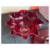 Collection of Vintage Ruby Red Glassware