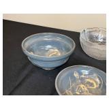 Collection of Various Glass and Ceramic Bowls with Vintage Insulator and Butter Dish