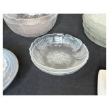 Collection of Various Glass and Ceramic Bowls with Vintage Insulator and Butter Dish