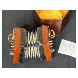 Vintage Concertina with Wooden Storage Case