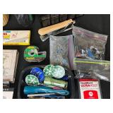 Assorted Office Supplies Lot with Rolling Ruler, Desk Organizers, and More