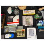 Assorted Office Supplies Lot with Rolling Ruler, Desk Organizers, and More