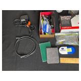 Assorted Office Supplies Lot with Rolling Ruler, Desk Organizers, and More