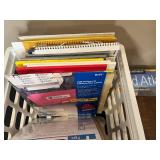 Lot of Office Supplies Including Notebooks, Folders, and More