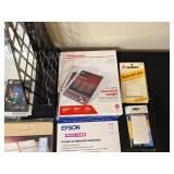 Large Lot of Office Supplies - Including Business Cards, Photo Paper, and Various Accessories