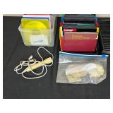 Lot of Vintage 3.5" Floppy Disks with Plastic Storage Containers and Accessories