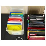 Lot of Vintage 3.5" Floppy Disks with Plastic Storage Containers and Accessories
