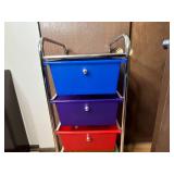Multi-Color Rolling Storage Cart with 5 Drawers