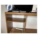 Wooden Entertainment Center with Storage and Shelving