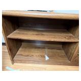 Wooden Entertainment Center with Storage and Shelving