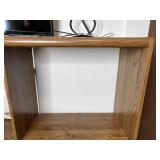 Wooden Entertainment Center with Storage and Shelving
