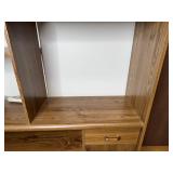 Wooden Entertainment Center with Storage and Shelving