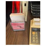 Lot of Office Supplies with Desk Organizers and Calculator