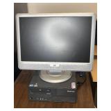 Lenovo ThinkCentre Computer with HP v22 LCD Monitor