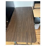 Folding Table with Wood Grain Top