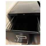 Lot of Two Four-Drawer Black Filing Cabinets