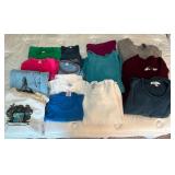 Assorted Lot of Sweaters, T-Shirts, and Tops Approximate SZs L - XXL