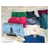 Assorted Lot of Sweaters, T-Shirts, and Tops Approximate SZs L - XXL