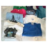 Assorted Lot of Sweaters, T-Shirts, and Tops Approximate SZs L - XXL