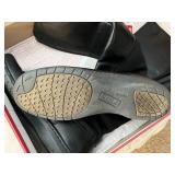 Black Leather Knee-High Boots Size 9.5 M with Buckle Detail