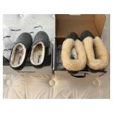 Minnetonka Shearling-Lined Slippers - 2 Pairs SZ 9.5