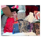 Assorted Lot of Scarves, Shawls, and Bandanas