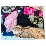 Assorted Lot of Scarves, Shawls, and Bandanas