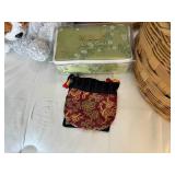 Basket with Assorted Yarn, Stuffed Animals, and Accessories