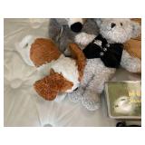 Basket with Assorted Yarn, Stuffed Animals, and Accessories