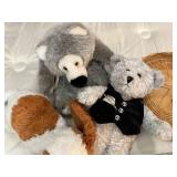 Basket with Assorted Yarn, Stuffed Animals, and Accessories