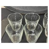 Lot of Various Kitchen Items Including Henckels Knives, Glassware, and Baking Trays